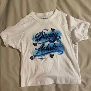 Disney White and Blue Rope Drop Threads Tee